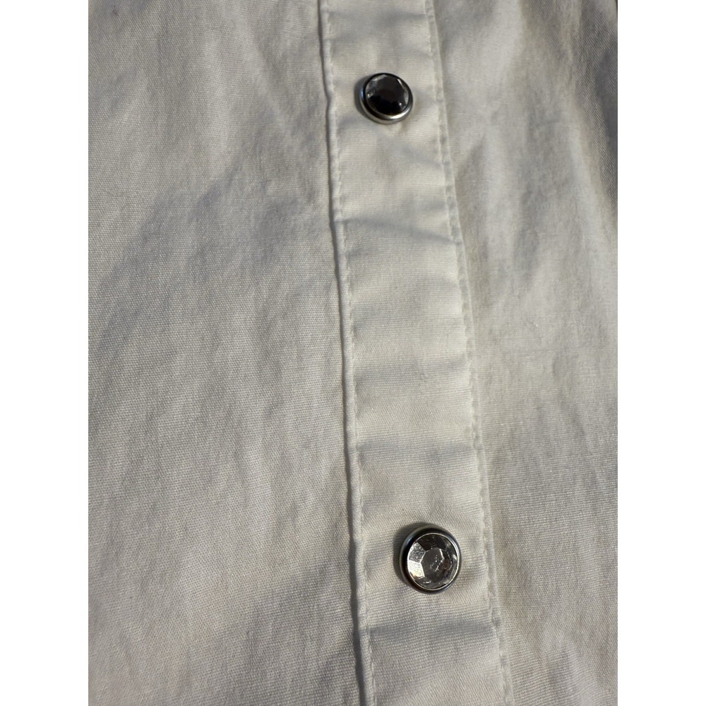 Wrangler Pearl Snap Western Shirt‎ Women's 2XL White RAM Rodeo Series Cowboy - Picture 4 of 8